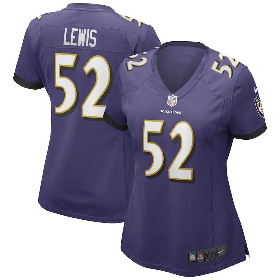 Women's Ray Lewis Purple Retired Player Limited Team Jersey