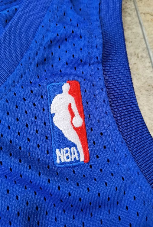 Men's Allen Iverson Blue And Red Retro Classic Team Jersey