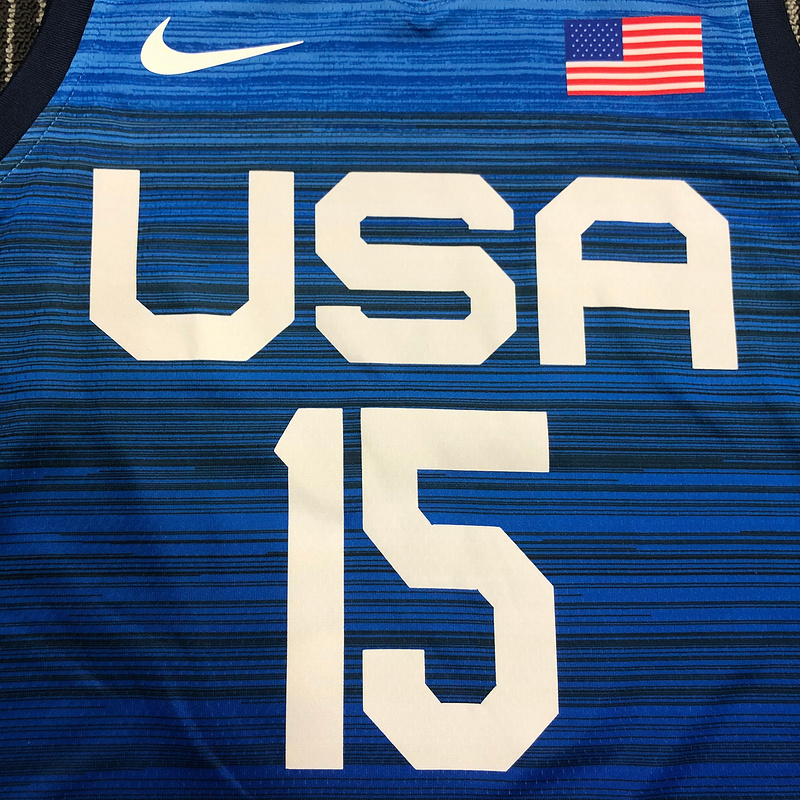 Thai Version Men's Devin Booker Navy USA Basketball Player Jersey