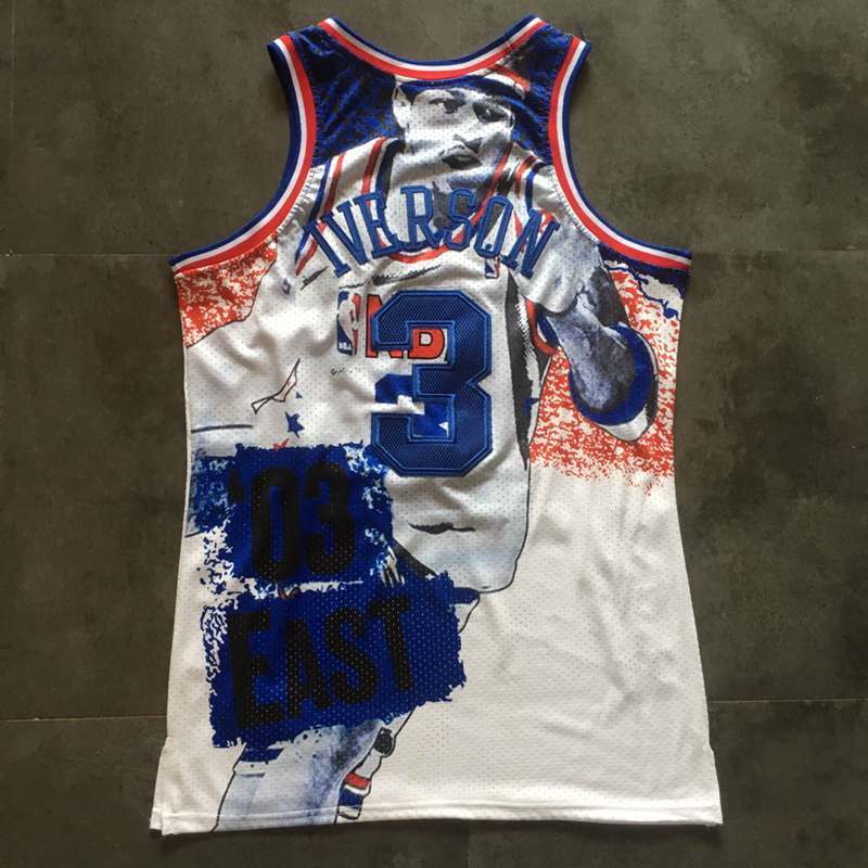 Men's Allen Iverson White Retro Classic Team Jersey