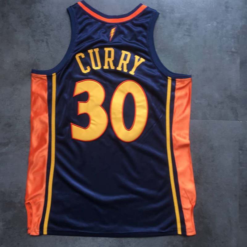 Men's Stephen Curry Navy Blue Retro Classic Team Jersey