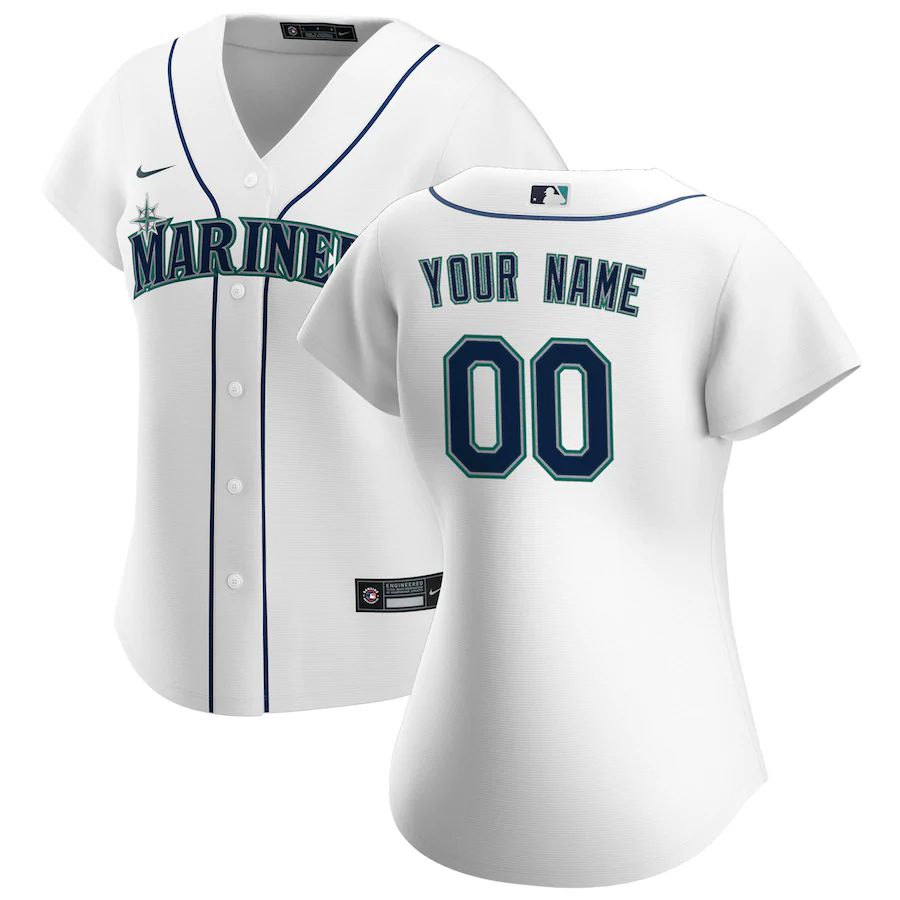 Women's White 2020 Home Custom Team Jersey