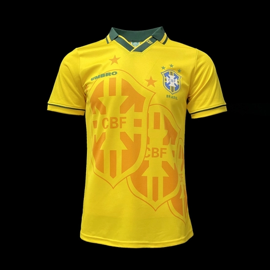 Retro 1994 Brazil Home Soccer Jersey