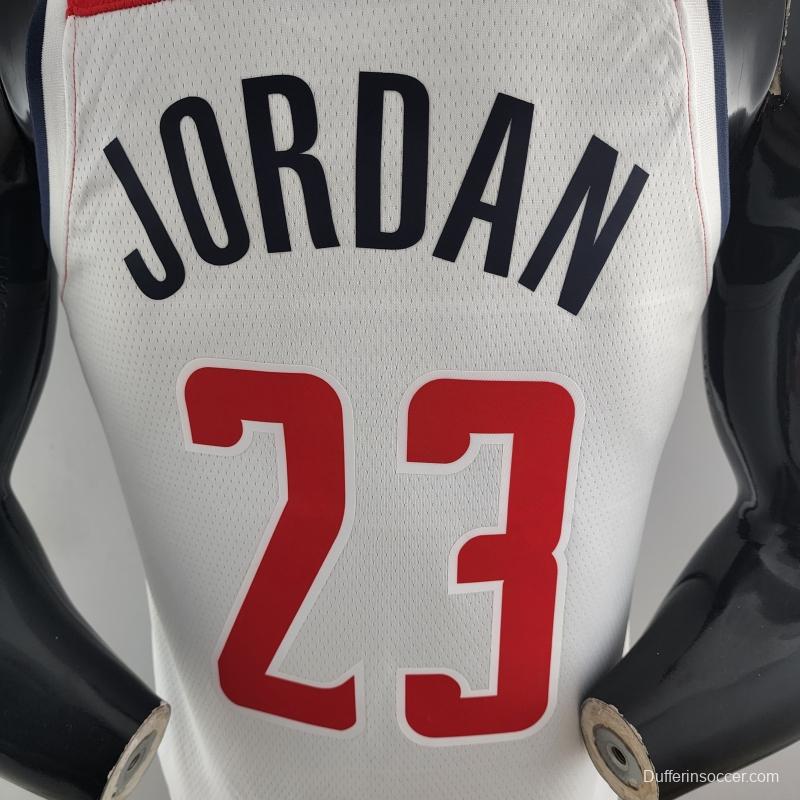 75th Anniversary JORDAN #23 Wizards Black Red White NBA Jersey