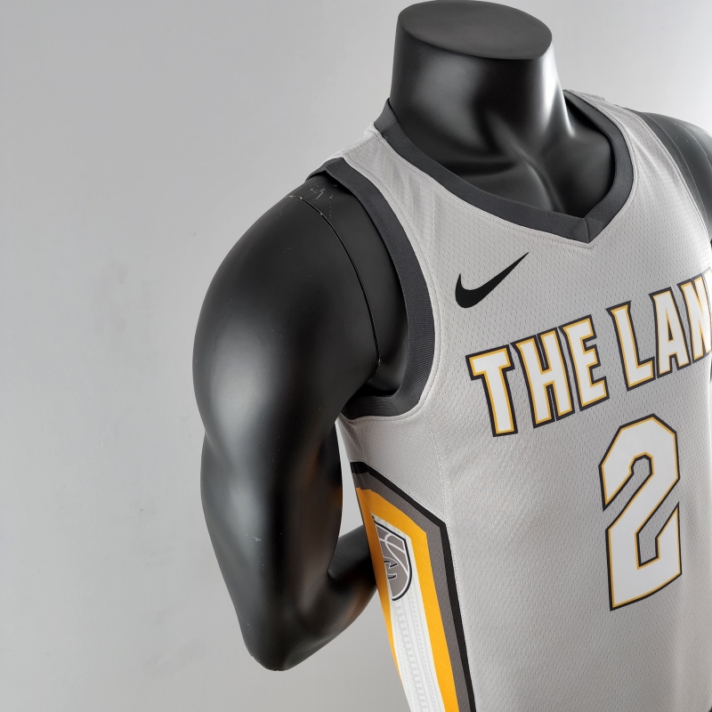 2018 Irving #2 Cleveland Cavaliers Grey NBA Jersey
