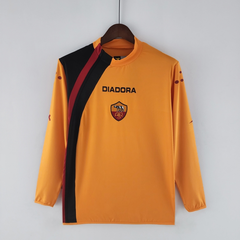 Retro 05/06 Long Sleeve Roma Home Soccer Jersey