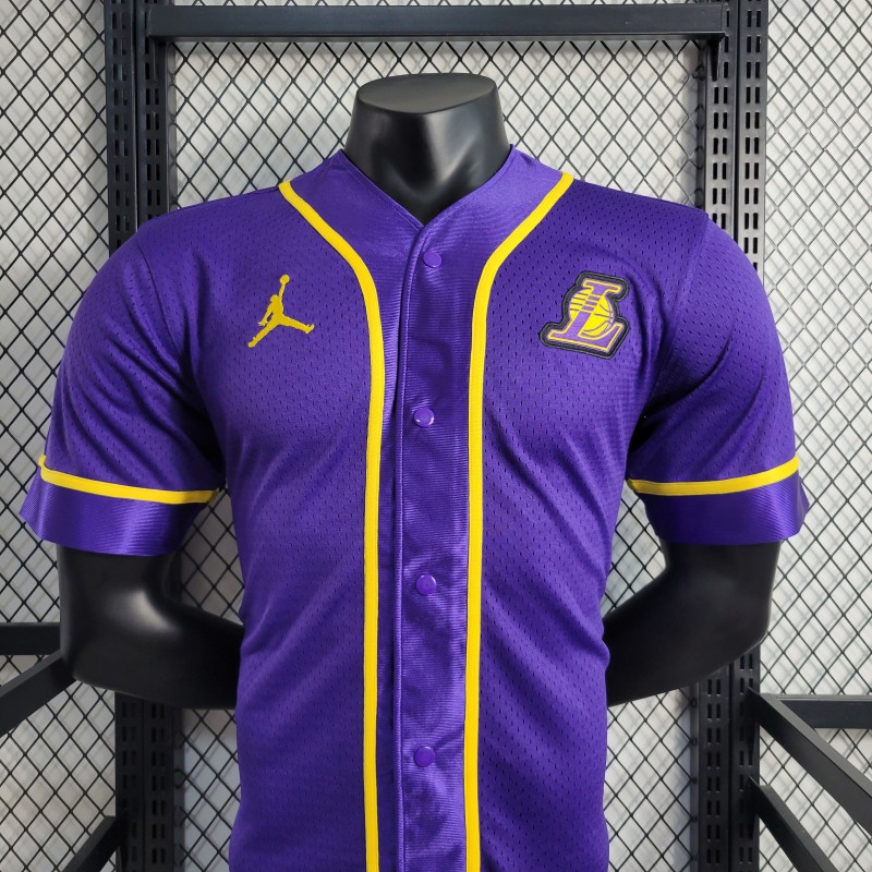 2023 NBA Lakers STATEMENT BASEBALL Purple Jersey