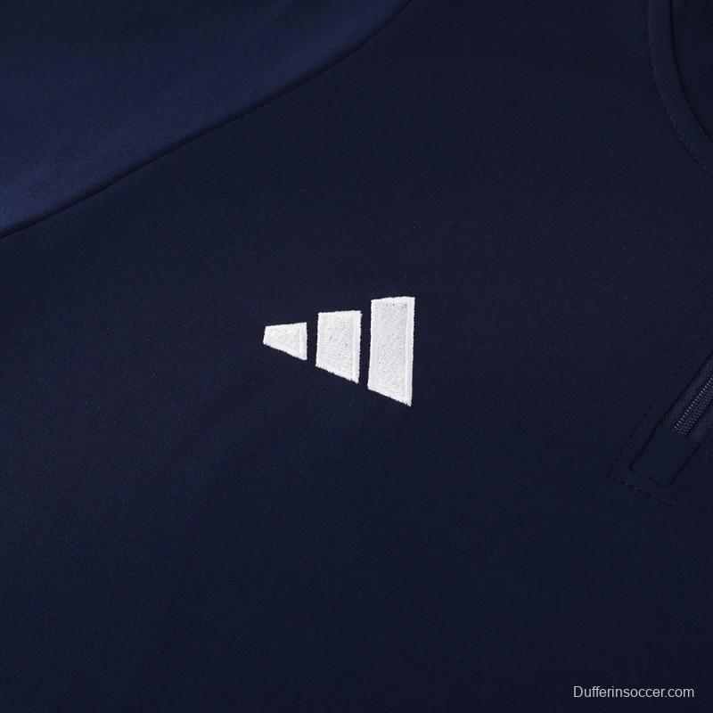 2024 Adidas Navy Half Zipper Jacket+Pants