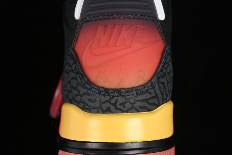 Nike Air Jordan 3 Retro "Rio" Collaboration Sneakers with Gradient Heel and J Balvin Logo - FN0344-001