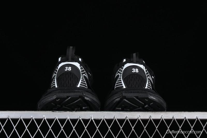 Balenciaga Phantom Sneaker 10th Generation Lace-Up Running Shoes with Transparent Heel Strap - W3XL11090