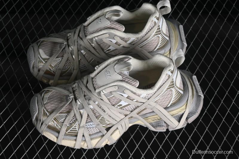 Balenciaga Phantom Sneaker 10th Generation Lace-Up Running Shoes with Transparent Heel Strap - W3XLL9191