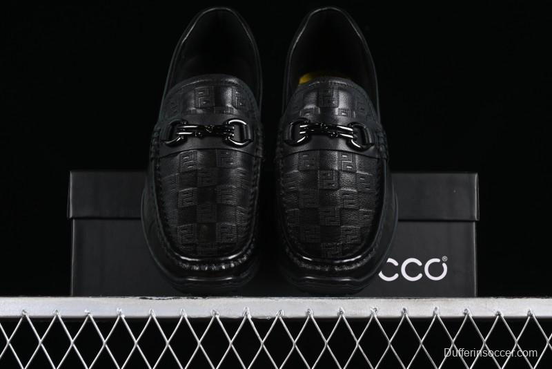 ECCO Soft Moc Series Loafers Men's British Slip-On Driving Shoes - 65707001001