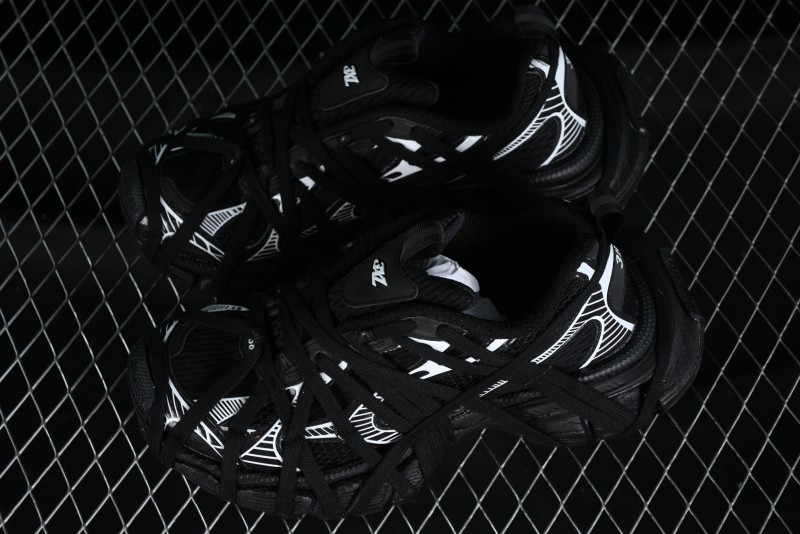 Balenciaga Phantom Sneaker 10th Generation Lace-Up Running Shoes with Transparent Heel Strap - W3XL11090