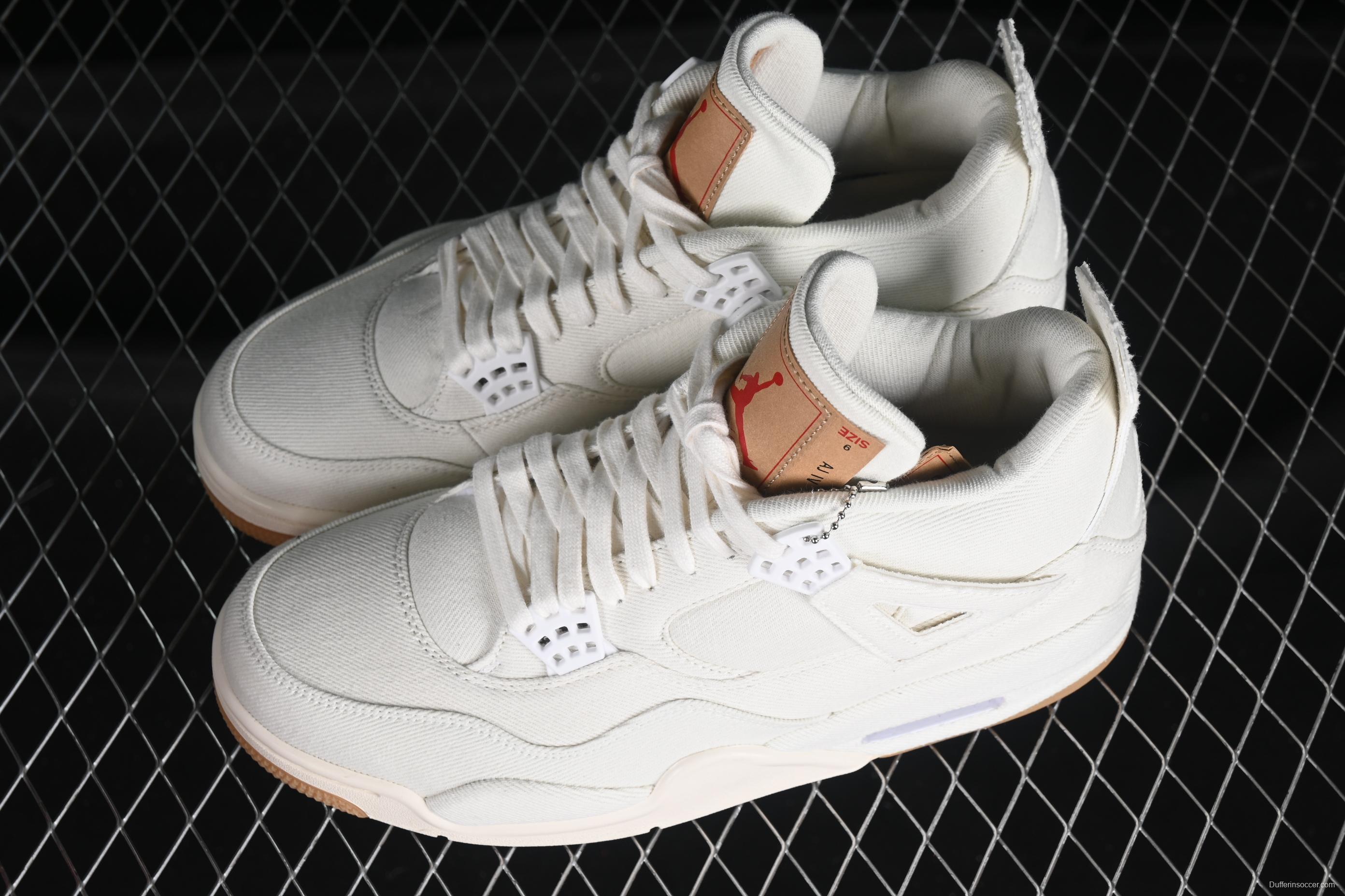 Levi's x Nike Air Jordan 4 Denim Basketball Shoes - AO2571-100