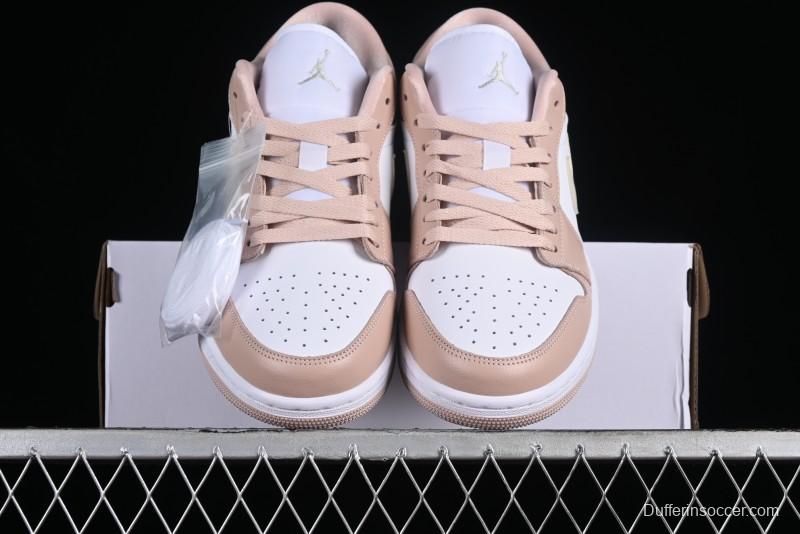 Nike Air Jordan 1 Low AJ1 White Pink Low-Top Casual Sneakers - DC0774-120
