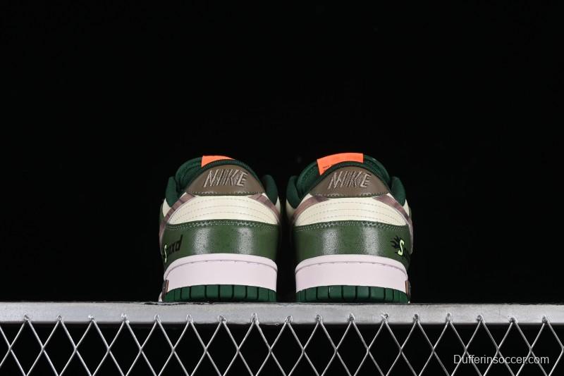 Nike Dunk Low Panda Prank Street Racing Lightyear Distressed SB Strap Low-Top Casual Sneakers - DD1391-300