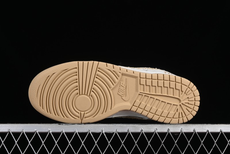 Nike SB Dunk Low MLB Collaboration - Yellow Denim Anniversary Custom Low-Top Casual Skate Shoes - DQ1098-346