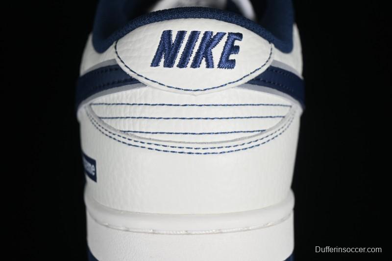 Supreme x Nike SB Dunk Low Deep Blue Colorway Low-Top Casual Skate Shoes - RM2308-238