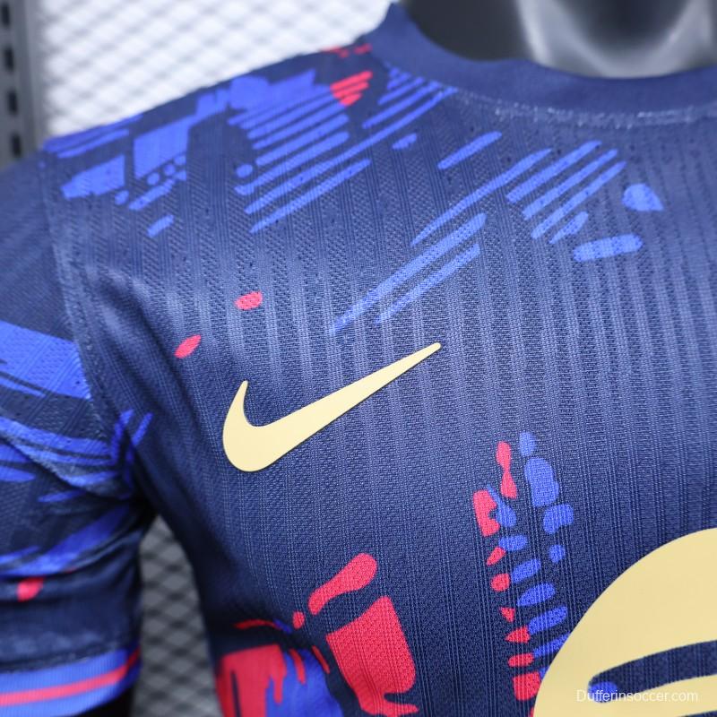 Player Version 25/26 FC Barcelona Navy Blue with Spotify Sponsor Jersey
