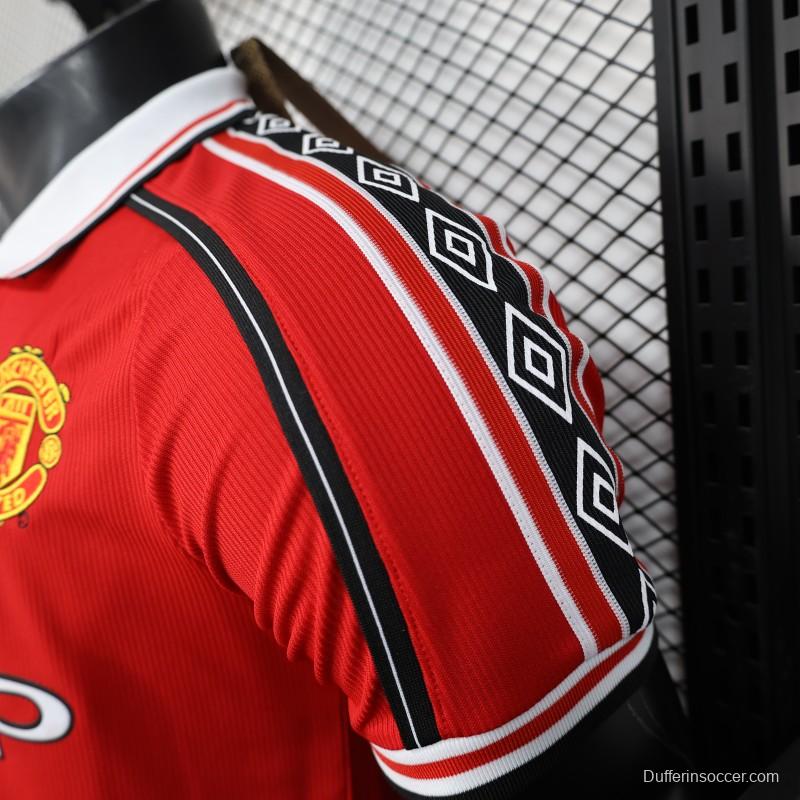 Player Version 98/99 Manchester United Home Jersey