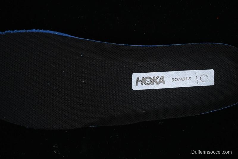 HOKA ONE ONE Bondi 8 Functional Cushioned Running Shoes with Engineered Mesh Upper - 1123202 BBLC