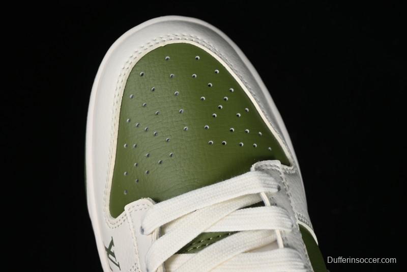Nike SB Dunk Low LV Collaboration - Beige Olive Green Anniversary Custom Low-Top Casual Skate Shoes - BB8766-211