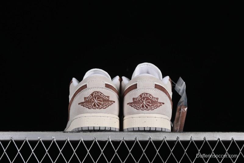 Nike Air Jordan 1 Low Retro Casual Sneakers in Grey Tan - HF1567-200