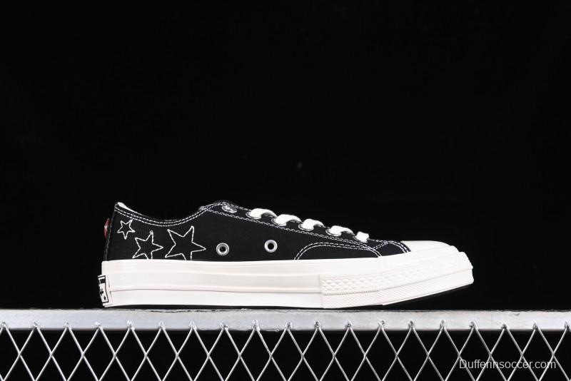 Converse Chuck 70 SNL Low Top Canvas Sneakers with Star Embroidery and Metal Studs - A11612C