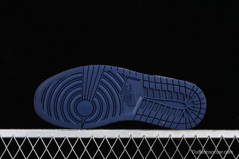 Nike Travis Scott x Fragment Design x Air Jordan 1 Low OG SP AJ1 LV Collaboration Light Blue Violent Bear Low-top Casual Sneakers - SJ2068-100