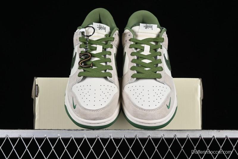 Stussy x Nike SB Dunk Low Anniversary Premium Custom Sneakers - DQ1098-340