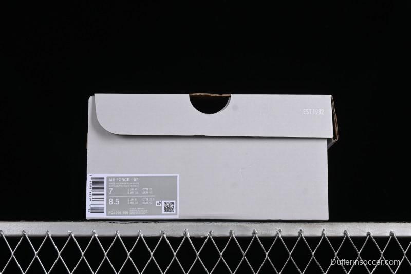 Nike Air Force 1 '07 Low White Blue Casual Sneakers - FQ4296-100