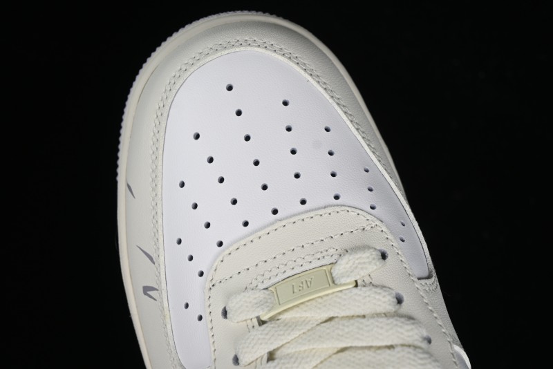 Nike Air Force 1'07 Low "MUD" Casual Sneakers with Bamboo Forest and Wandering Swordsman Print - XC2351-110