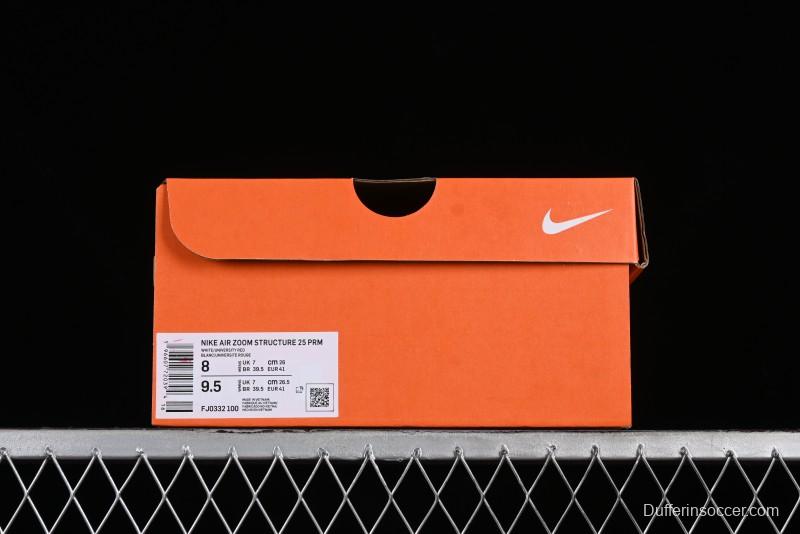 Nike Air Zoom Structure 25 2024 New Cushioning Anti-Slip Comfortable Running Shoes - FJ0332-100