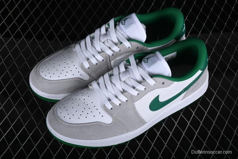 Nike Air Jordan 1 Low Golf Shoes Retro Grey White Green - DD9315-112