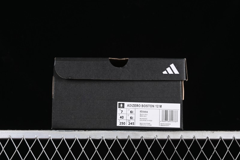 Adidas Adizero Boston 12 M Running Shoes Lightweight Breathable Low-Top with ENERGYROD Carbon Plate - IE8494