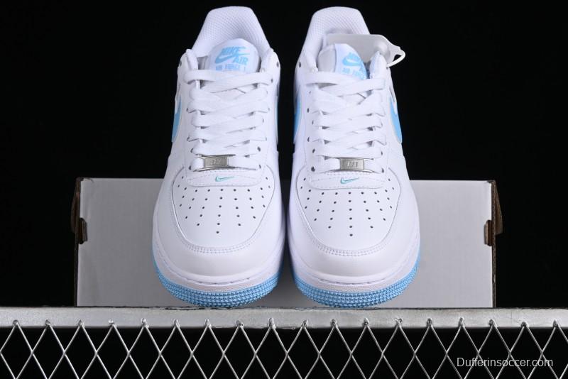 Nike Air Force 1 '07 Low White Blue Casual Sneakers - FQ4296-100
