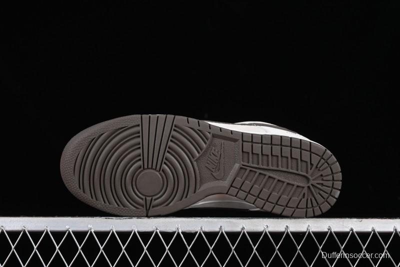 Nike SB Dunk Low LV Collaboration Anniversary Edition Premium Custom Suede Brown Swoosh Low-Top Casual Skate Shoes - LV6188-001