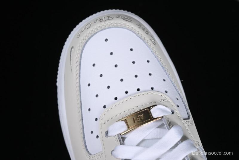 Nike Air Force 1 '07 Low Grey White Pink Casual Sneakers - HM3694-011