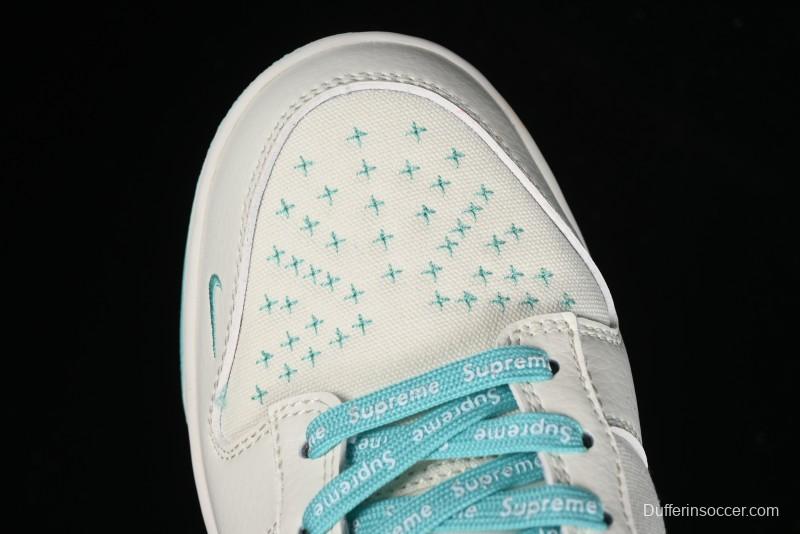 Nike SB Dunk Low Supreme Collaboration - Wheat Green Canvas Anniversary High-End Custom Low-Top Casual Skate Shoes - BB6698-512