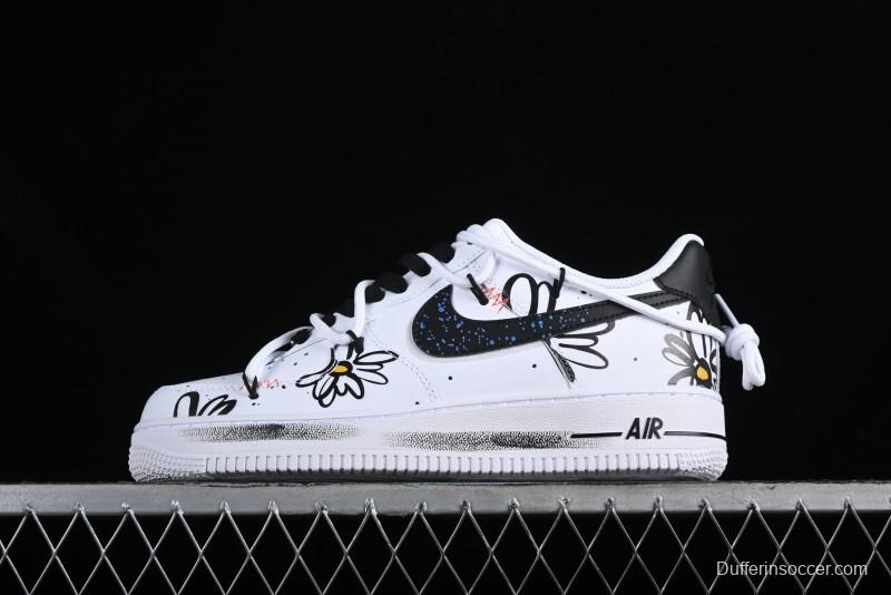 Nike Air Force 1 '07 Low Daisy Print Casual Sneakers with Lace-Up - ZH0316-025