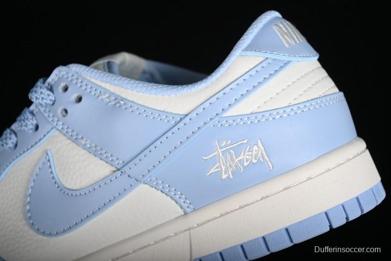 Nike SB Dunk Low Supreme Collaboration - University Blue Anniversary High-End Custom Low-Top Casual Skate Shoes - BB9898-004