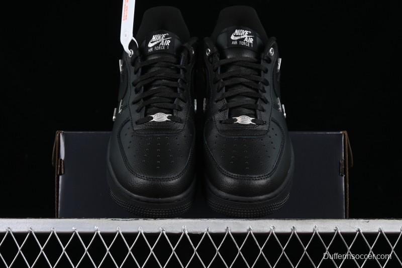 Nike Air Force 1 '07 Low Silver Swoosh Casual Sneakers - HQ1180-001