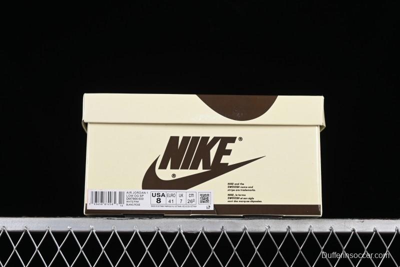 Nike Travis Scott x Air Jordan 1 Low OG AJ1 Reverse Swoosh Sneakers - DM7866-600