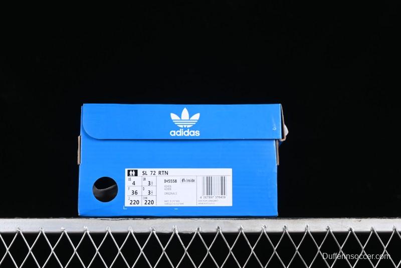 Adidas Originals SL 72 Retro Running Shoes with Nylon Upper and Rubber Outsole - IH5558