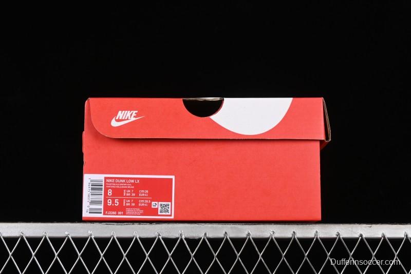 Nike Dunk Low LX SB Casual Skate Shoes in Brown Ostrich - FJ2260-001