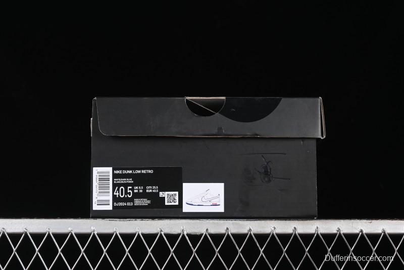 Nike SB Dunk Low Supreme Collaboration - Off White Navy Swoosh Anniversary Custom Low-Top Casual Skate Shoes - DJ2024-013