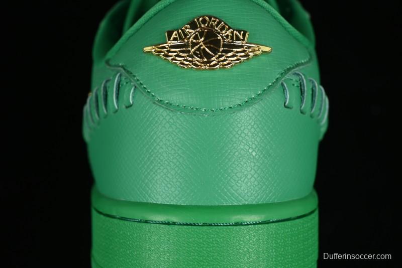 Nike Air Jordan 1 Low "Method of Make" Casual Sneakers in Green and Gold - FN5032-300
