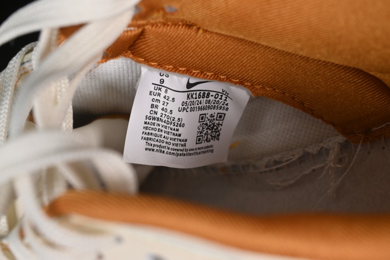 Nike SB Dunk Low UN Collaboration - Off White & Yellow Swoosh Anniversary Customized Low-Top Casual Skate Shoes - KK1688-011