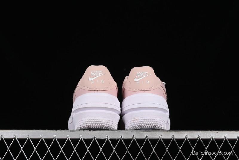 Nike Air Force 1 PLT Low-Top Casual Sneakers with Speed-Inspired Swoosh Design - DJ9946-602