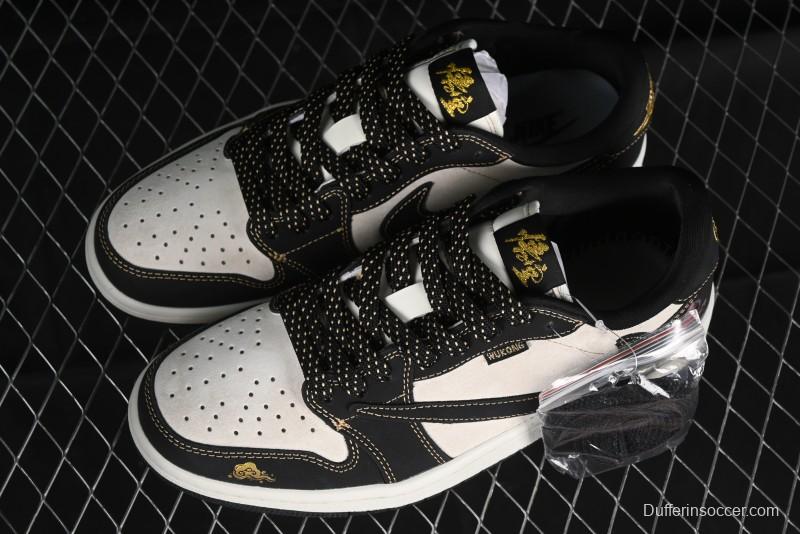 Nike Travis Scott x Fragment Design x Air Jordan 1 Low OG SP AJ1 Black Wukong Collaboration - CH6336-012
